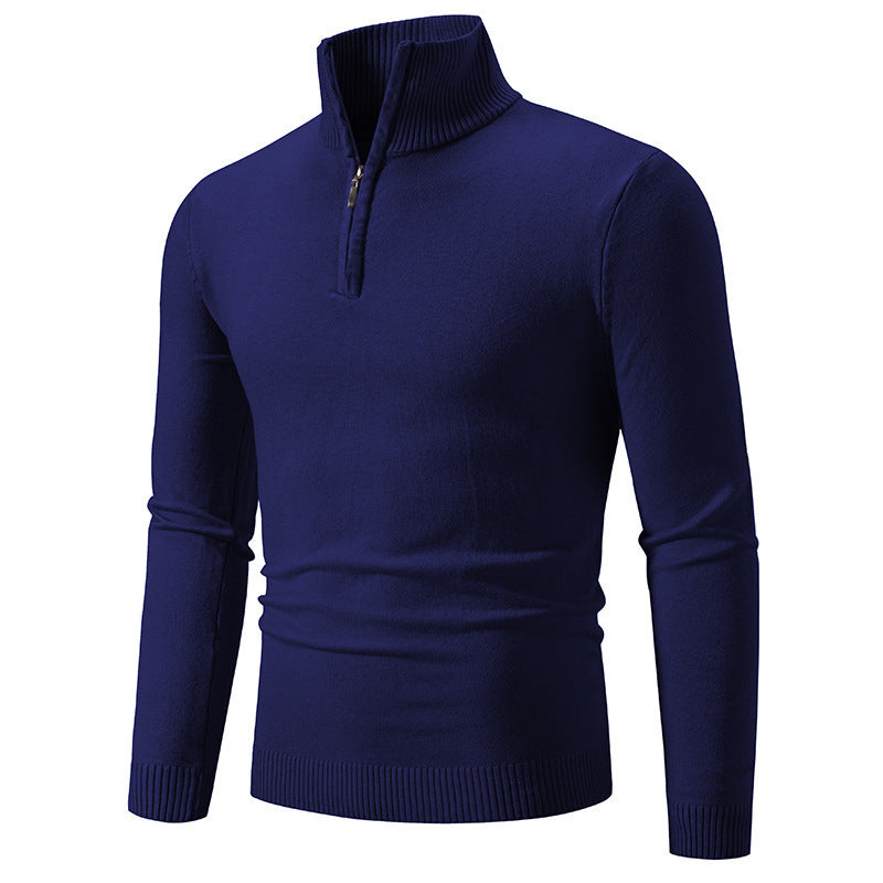 Zip-up Turtleneck Pullover Men's Long Sleeved Sweater LadyShow.Store