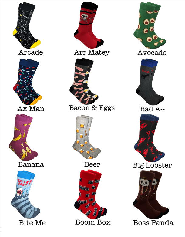 cRAZY sockS for MeN Threaded Pear