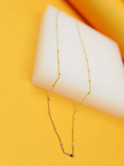 Beaded Cable Chain Necklace (H139) MIA Jewelry