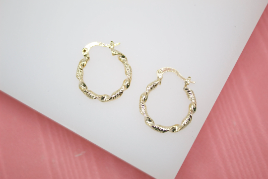 Twisted Leverback Hoop Earrings MIA Jewelry