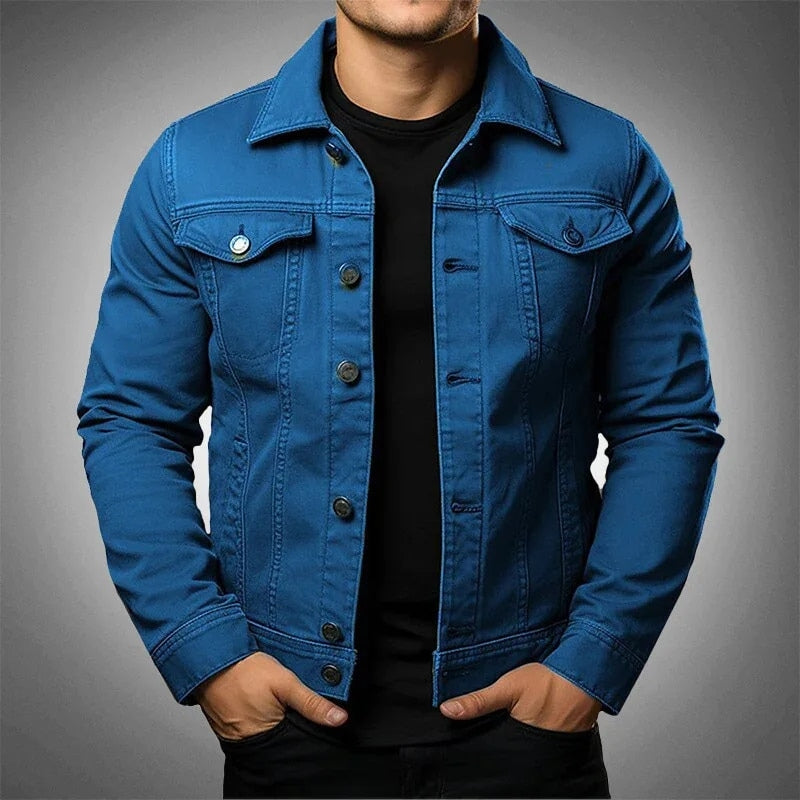 Men's Jacket Denim Coat Tooling Solid Color Thick Coat LadyShow.Store