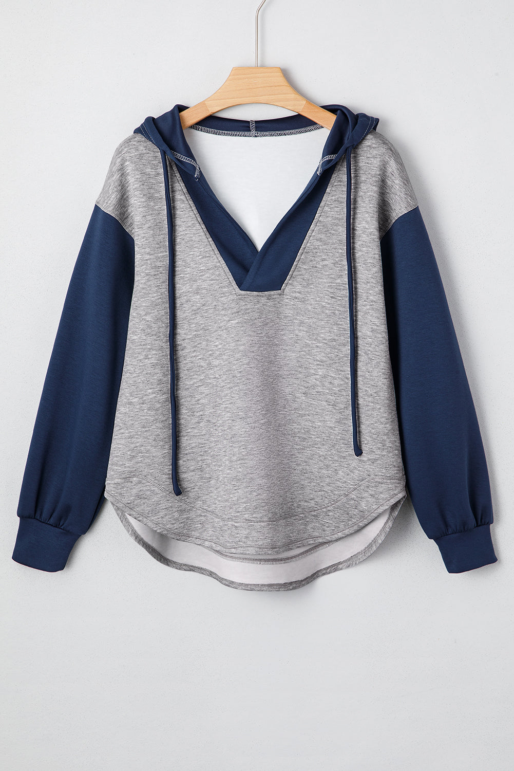 Zariyah Block Patchwork Drawstring Hoodie-0