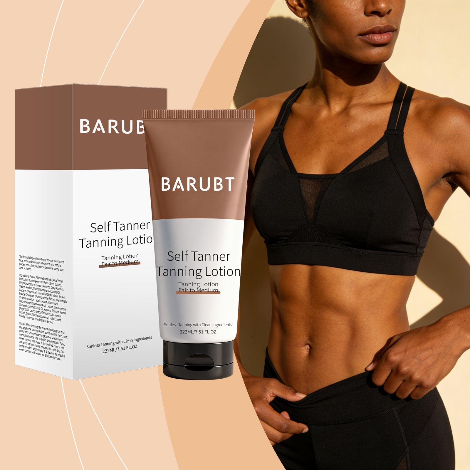 Self-Tanning Lotion Brown Tri Light Beauty