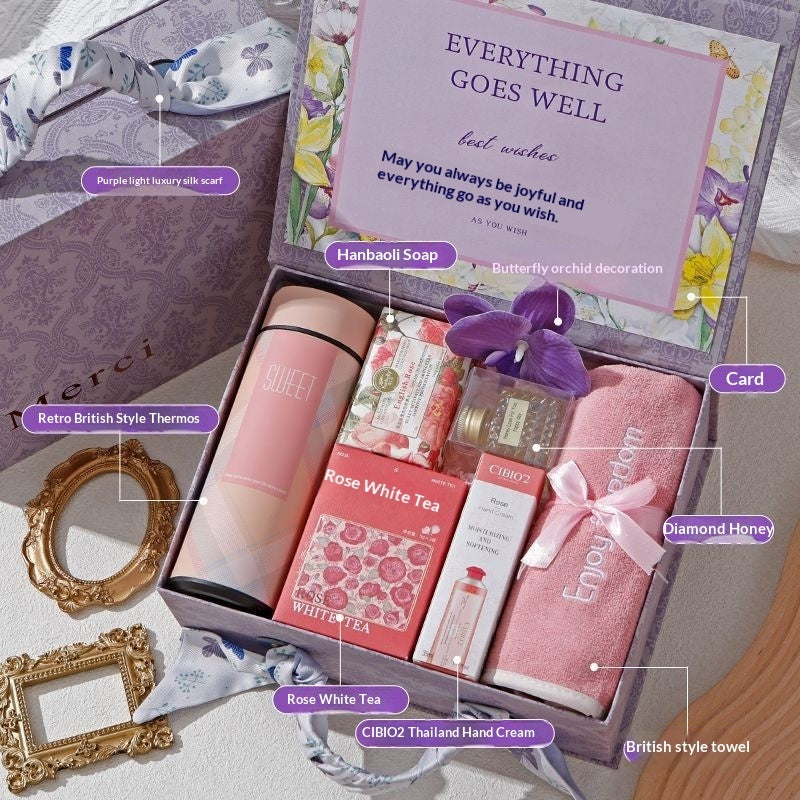 International Women's Day Gift Goddess Bridesmaid Wedding High-end Practical Birthday Gift Box Wedding Guest Gift CJD