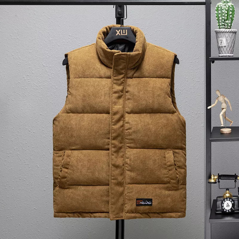 Men's Thick Corduroy Vest - Warm & Breathable Striped Jacket Pi-Mart