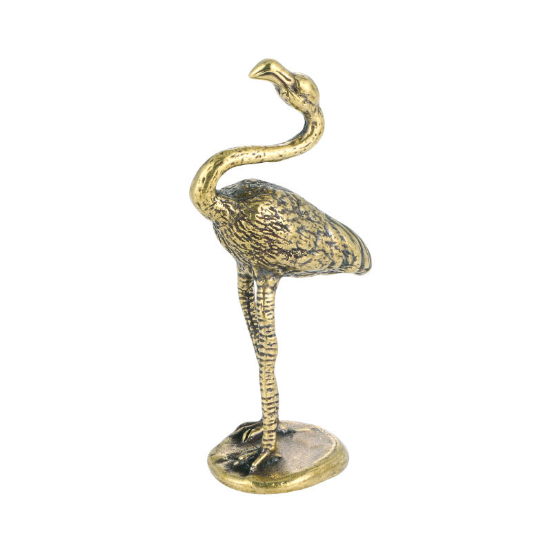 New Brass Flamingo Ornament Decorative Crafts CJD