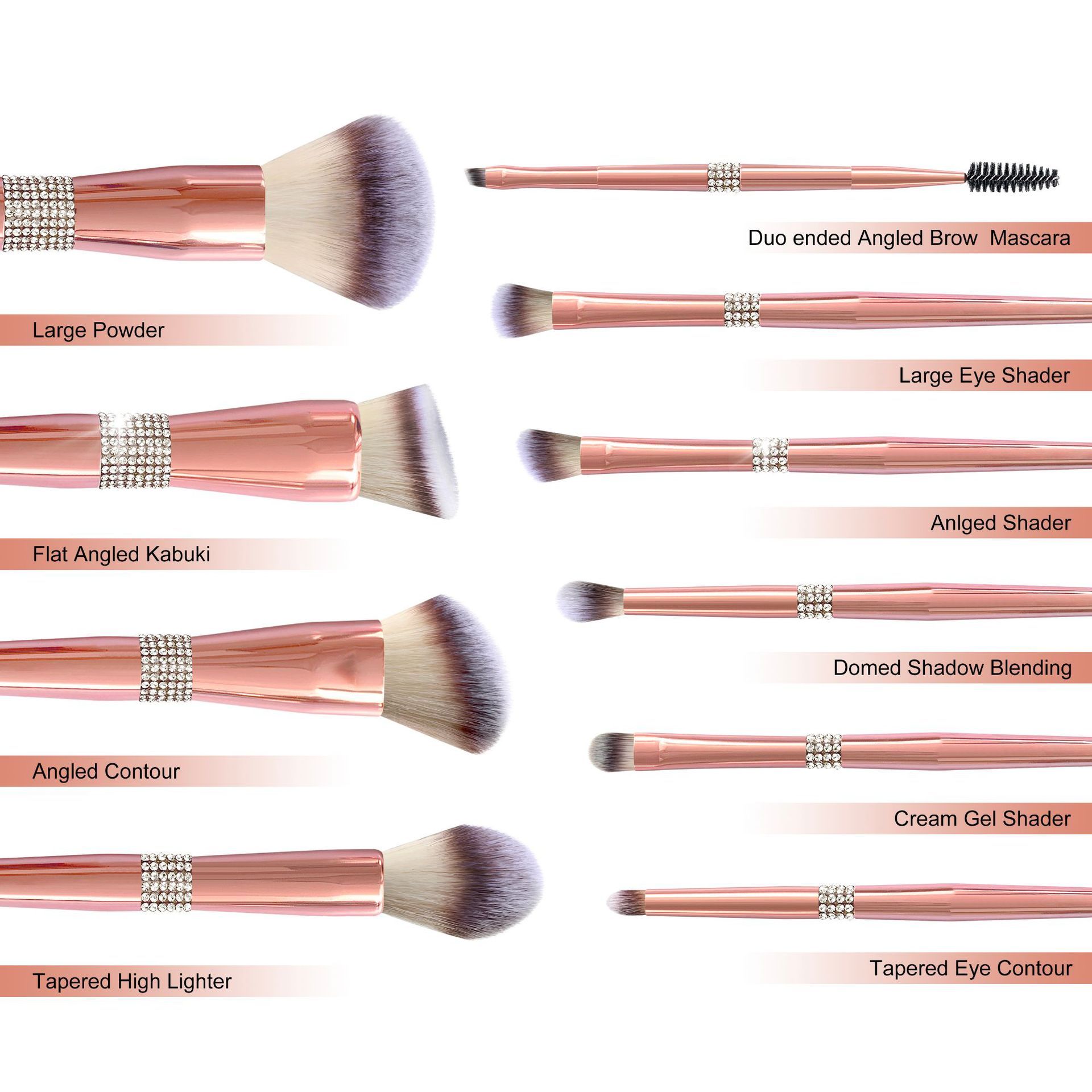 Fashion Personalized Women's Makeup Brush Set LadyShow.Store