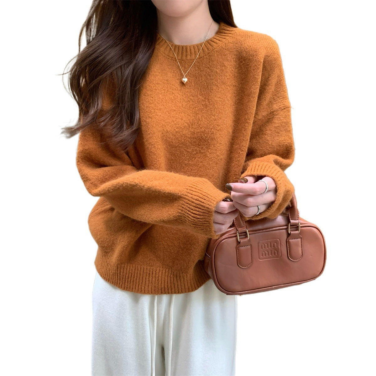 Korean Style Soft Glutinous Loose Candy Color Sweater Best YouTube Store