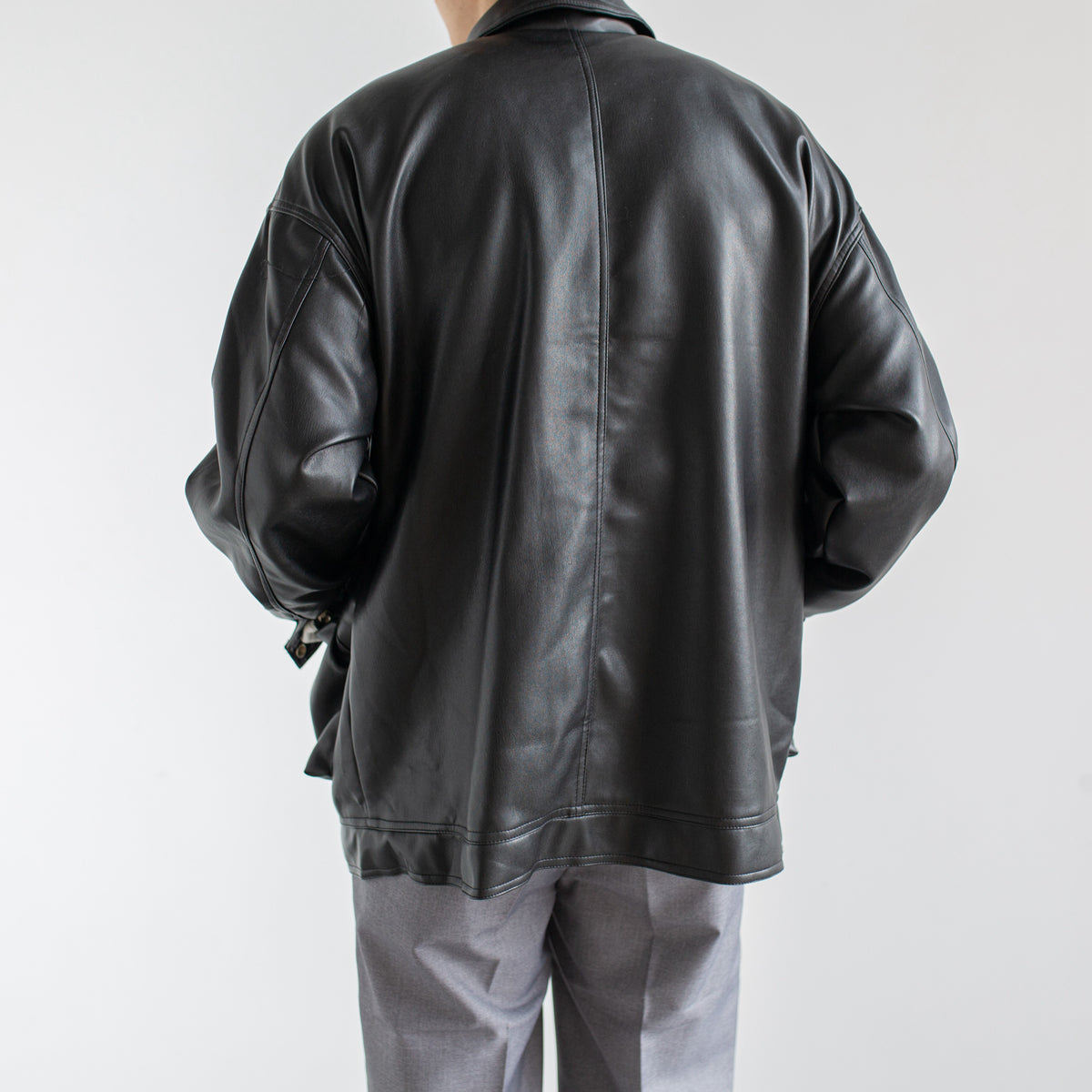 Black Chic Leather Men's Trendy Jacket Jacket
