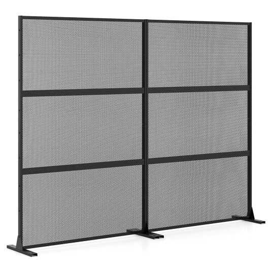 Set of 2 Metal Privacy Screen with Expansion Bolts