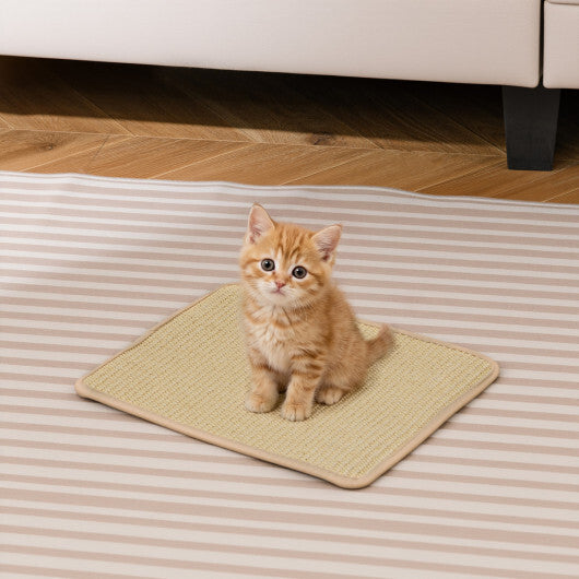 12 Pieces Cat Scratcher Mat Set 16 x 12 Inch Natural Sisal Pads W2B
