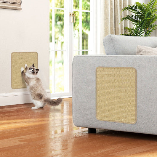 12 Pieces Cat Scratcher Mat Set 16 x 12 Inch Natural Sisal Pads W2B