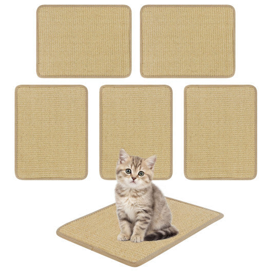 12 Pieces Cat Scratcher Mat Set 16 x 12 Inch Natural Sisal Pads W2B