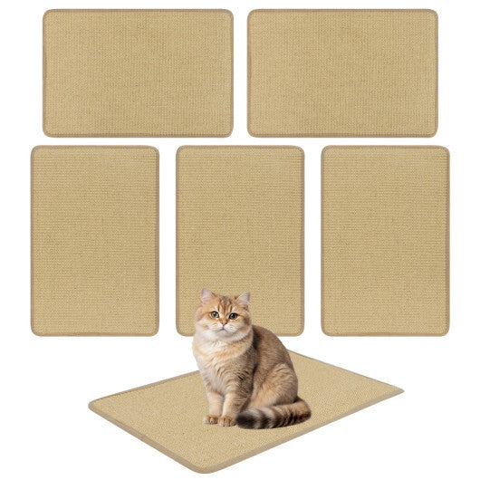 12 Pieces Cat Scratcher Mat Set 24  x 16 Inch Natural Sisal Pads W2B