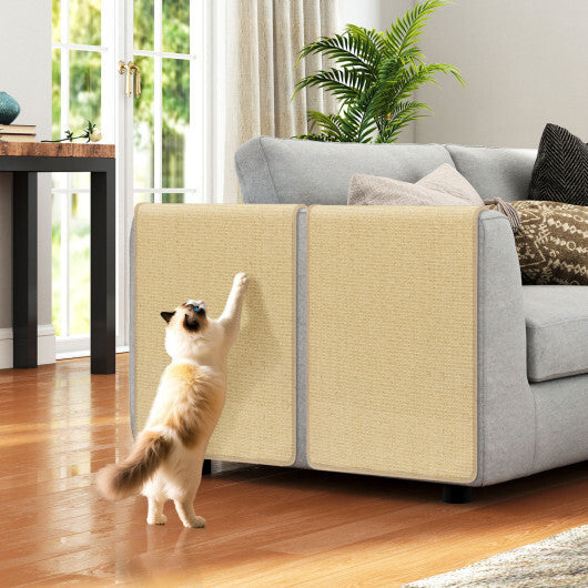 4 Pieces Cat Scratcher Mat Set 32  x 20 Inch Pads for Cats W2B