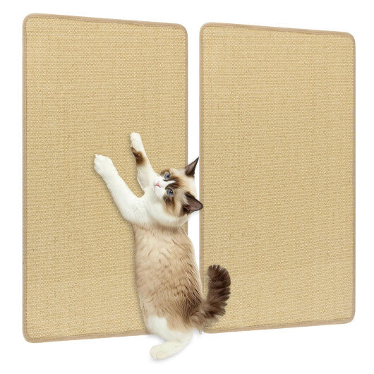 4 Pieces Cat Scratcher Mat Set 32  x 20 Inch Pads for Cats W2B