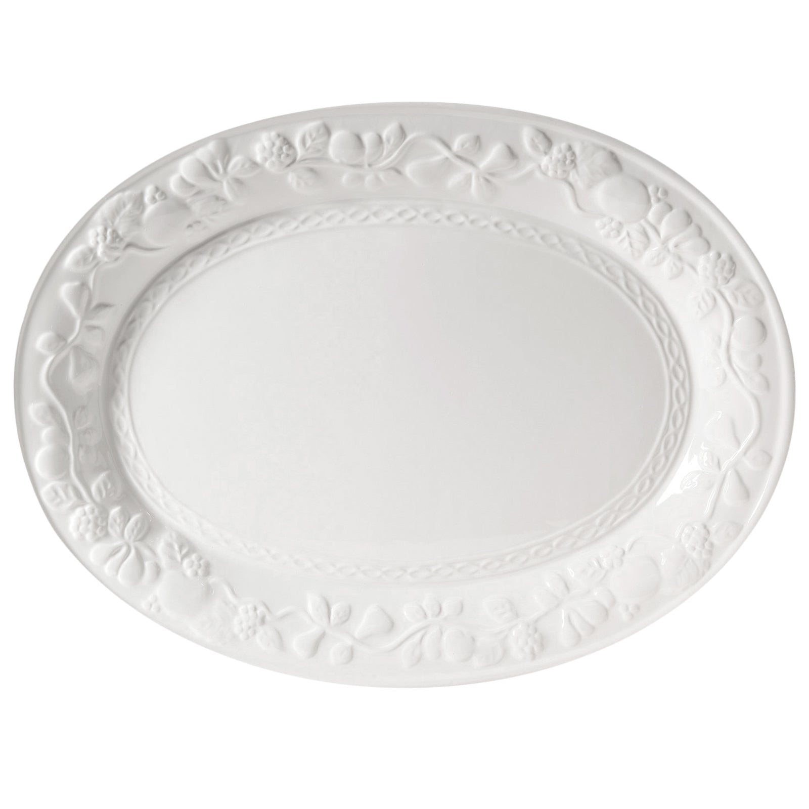 Gibson Home Fruitful 18.75 Inch Oval Platter W2B