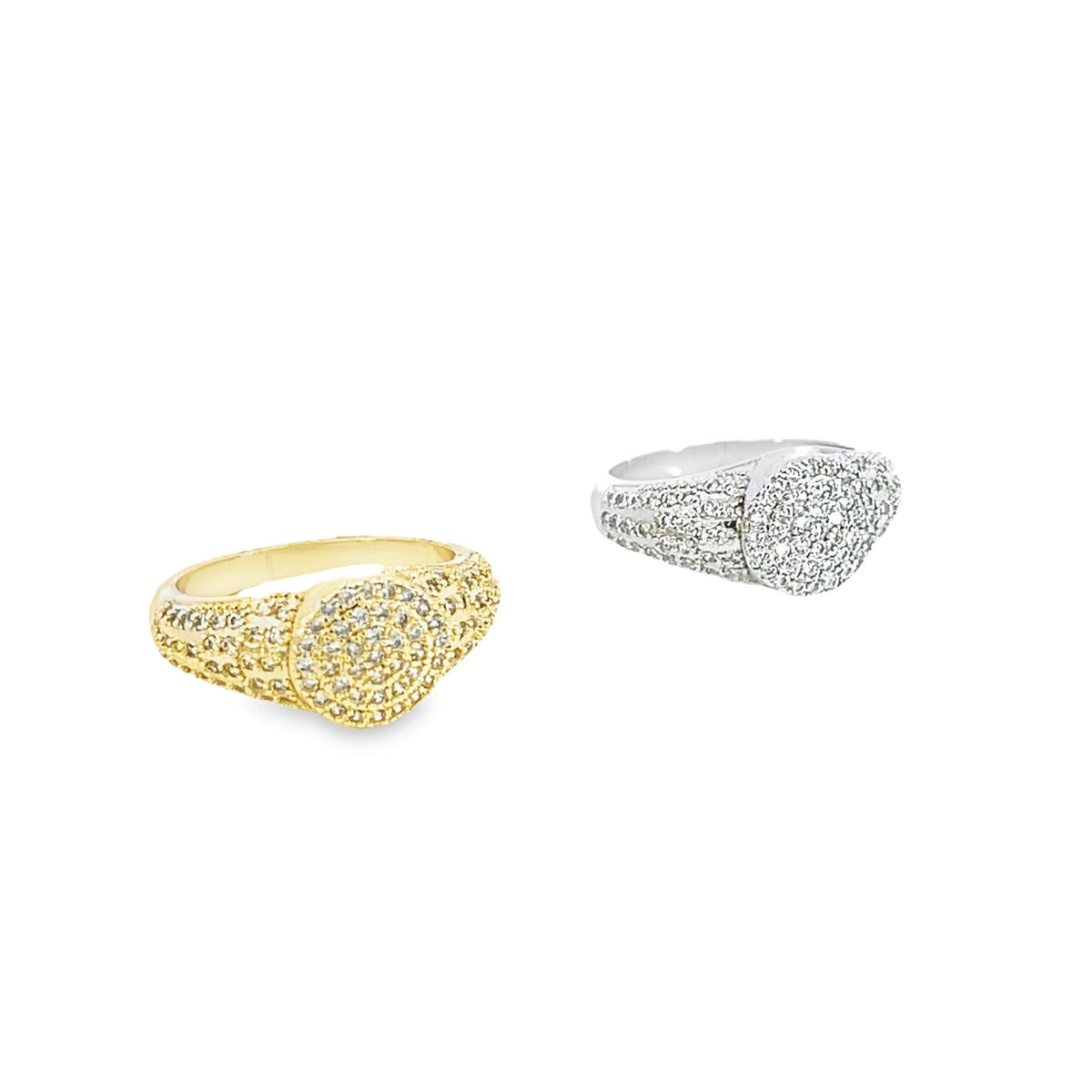 Pave CZ Signet Ring (D21) MIA Jewelry