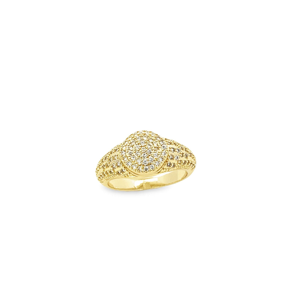 Pave CZ Signet Ring (D21) MIA Jewelry