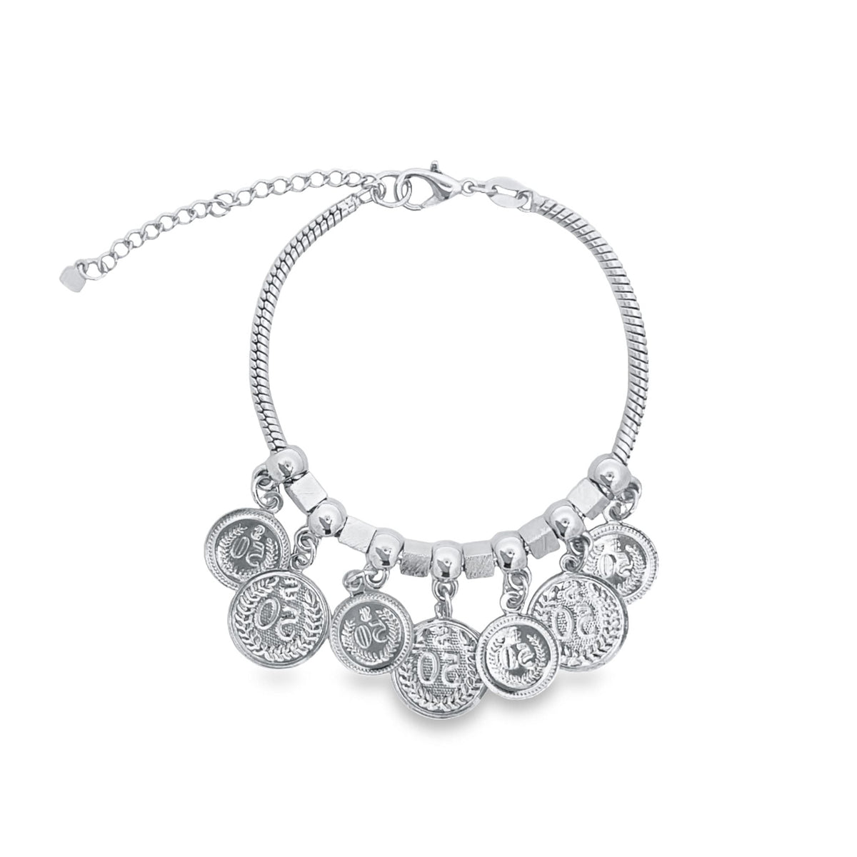 Bracelet Coin Charms MIA Jewelry