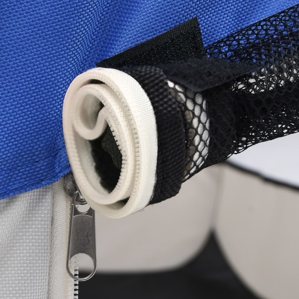 Foldable Dog Playpen with Carrying Bag Blue 43.3"x43.3"x22.8 W2B