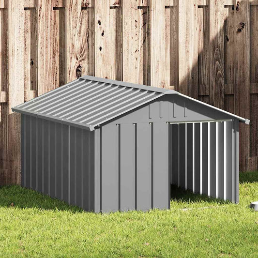 Dog House Gray 45.9"x60.2"x32.1" Galvanized Steel W2B