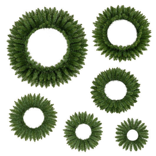 Set of 6 artificial Christmas Wreaths with Full Branch Tips W2B