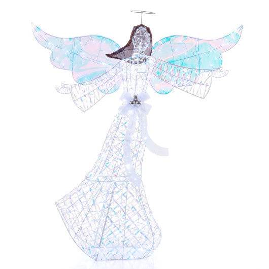 Iridescent Christmas Angel Decoration with 230 Cold White LEDs W2B