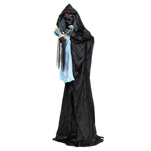 7.2 ft Animated Halloween Soul Sucker Decoration with Lowering Head W2B