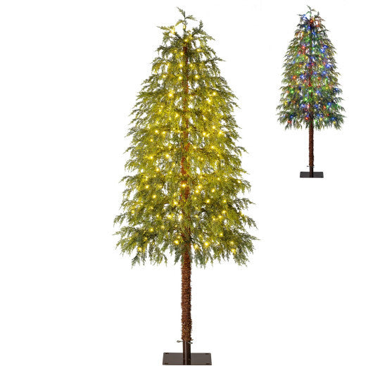 Prelit Artificial Christmas Tree with Warm White and Multicolor LED Lights-6FT W2B