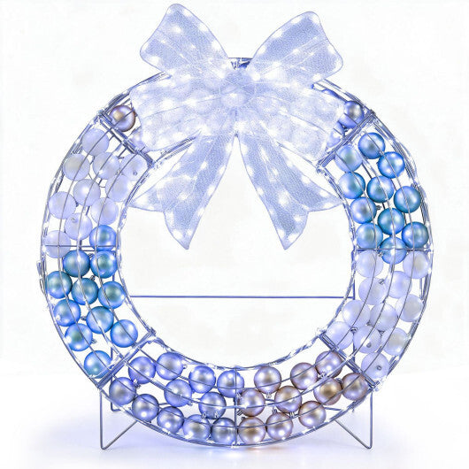 Lighted Christmas Wreath Decoration with 332 LED Lights W2B