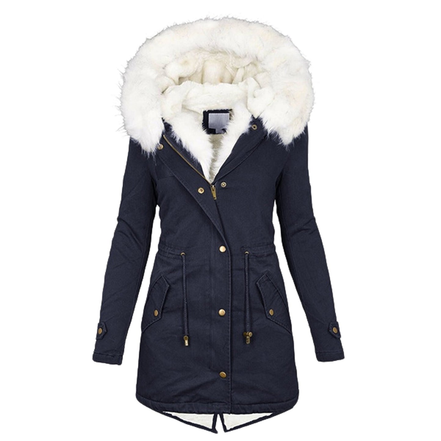 Women's cotton padded jacket with white collar Accent Plus