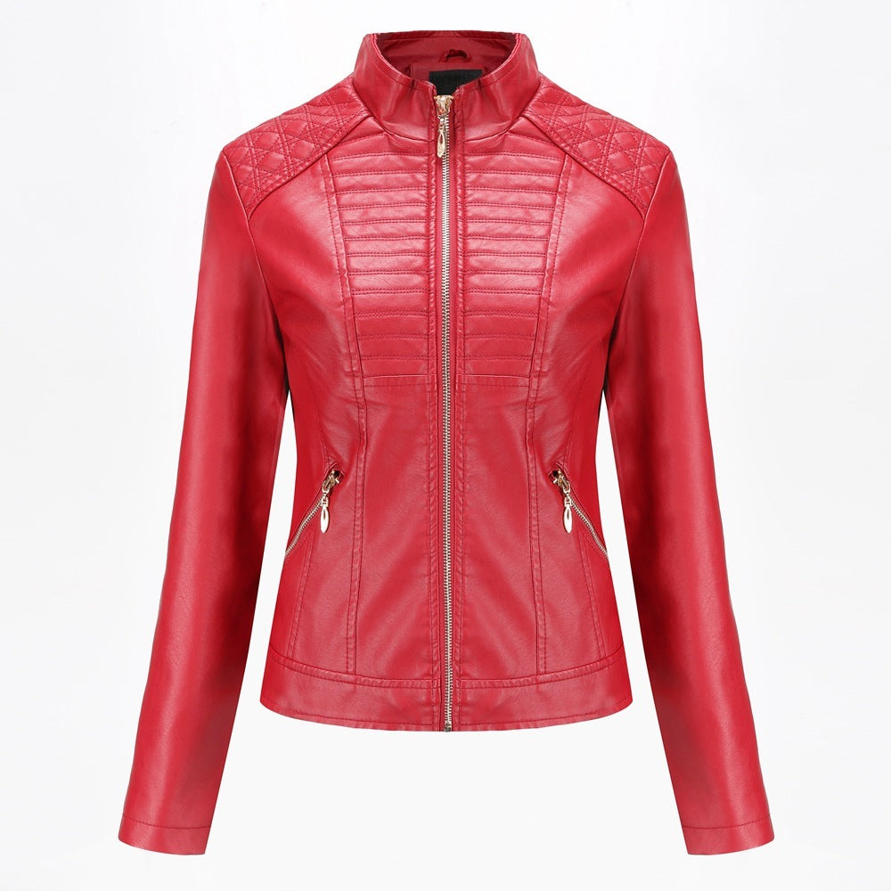 Women's motorcycle leather jacket LadyShow.Store