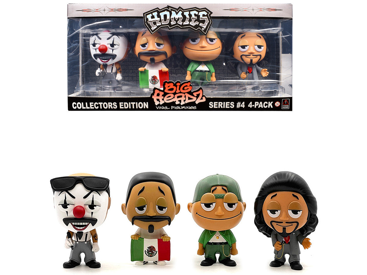 "Homies Big Headz" Series 4 Collector's Edition 4-Pack of Figures by Homies Homies