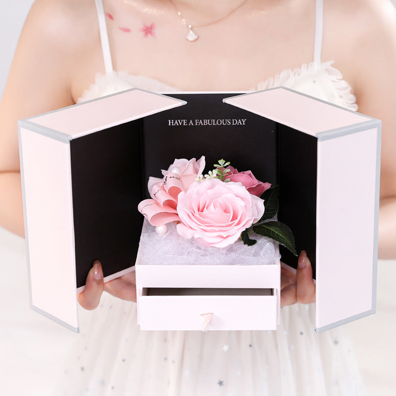 Creative Rose Jewelry Gift Box For Christmas And Valentine's Day CJD