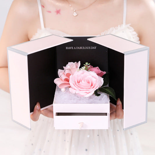 Creative Rose Jewelry Gift Box For Christmas And Valentine's Day CJD