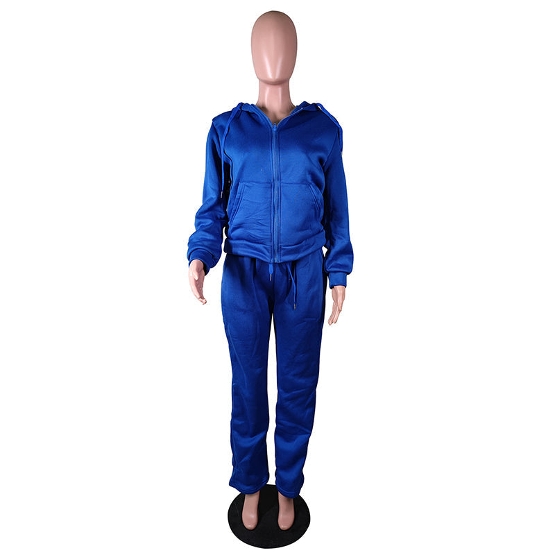 Women Sweatsuit Set 2 Piece Outfits Casual Hoodies Tops And Sweatpants Jogger Tracksuits Loose Trousers Accent Plus