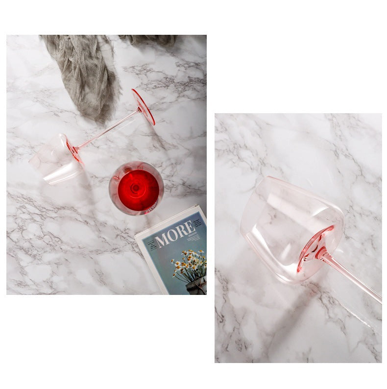 Flamingo Red Wine Oblique Mouth Glass Tall Cup CJD