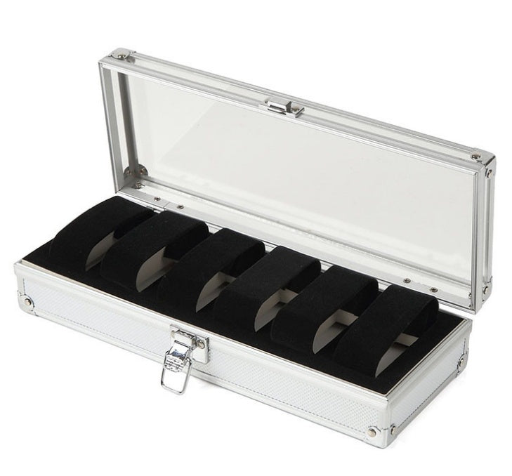 Aluminum 6 watches boxes, table boxes, jewelry box jewelry box collection bin Best YouTube Store