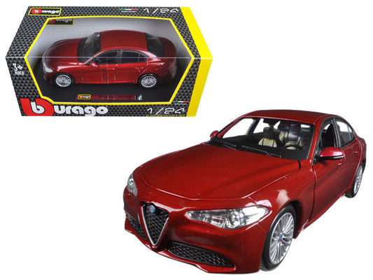 2016 Alfa Romeo Giulia Burgundy 1/24 Diecast Model Car by Bburago Bburago