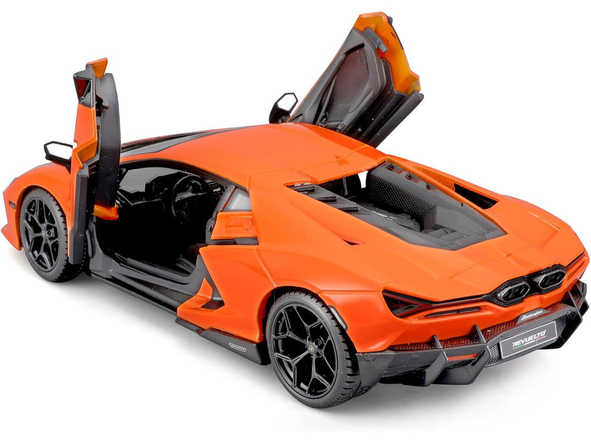 Lamborghini Revuelto Orange "Italian Design" Series 1/24 Diecast Model Car by Bburago Bburago