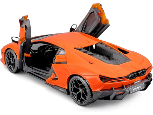 Lamborghini Revuelto Orange "Italian Design" Series 1/24 Diecast Model Car by Bburago Bburago