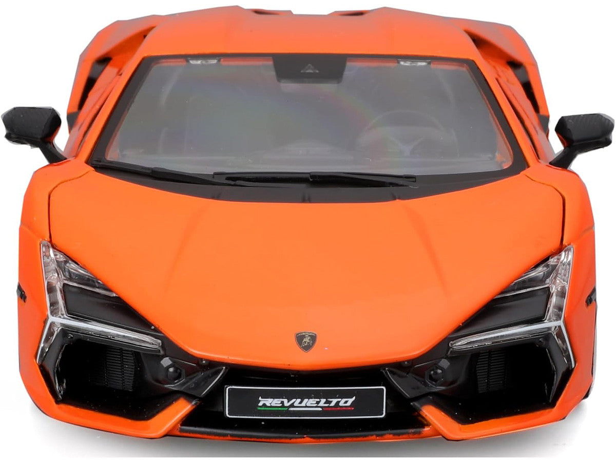 Lamborghini Revuelto Orange "Italian Design" Series 1/24 Diecast Model Car by Bburago Bburago