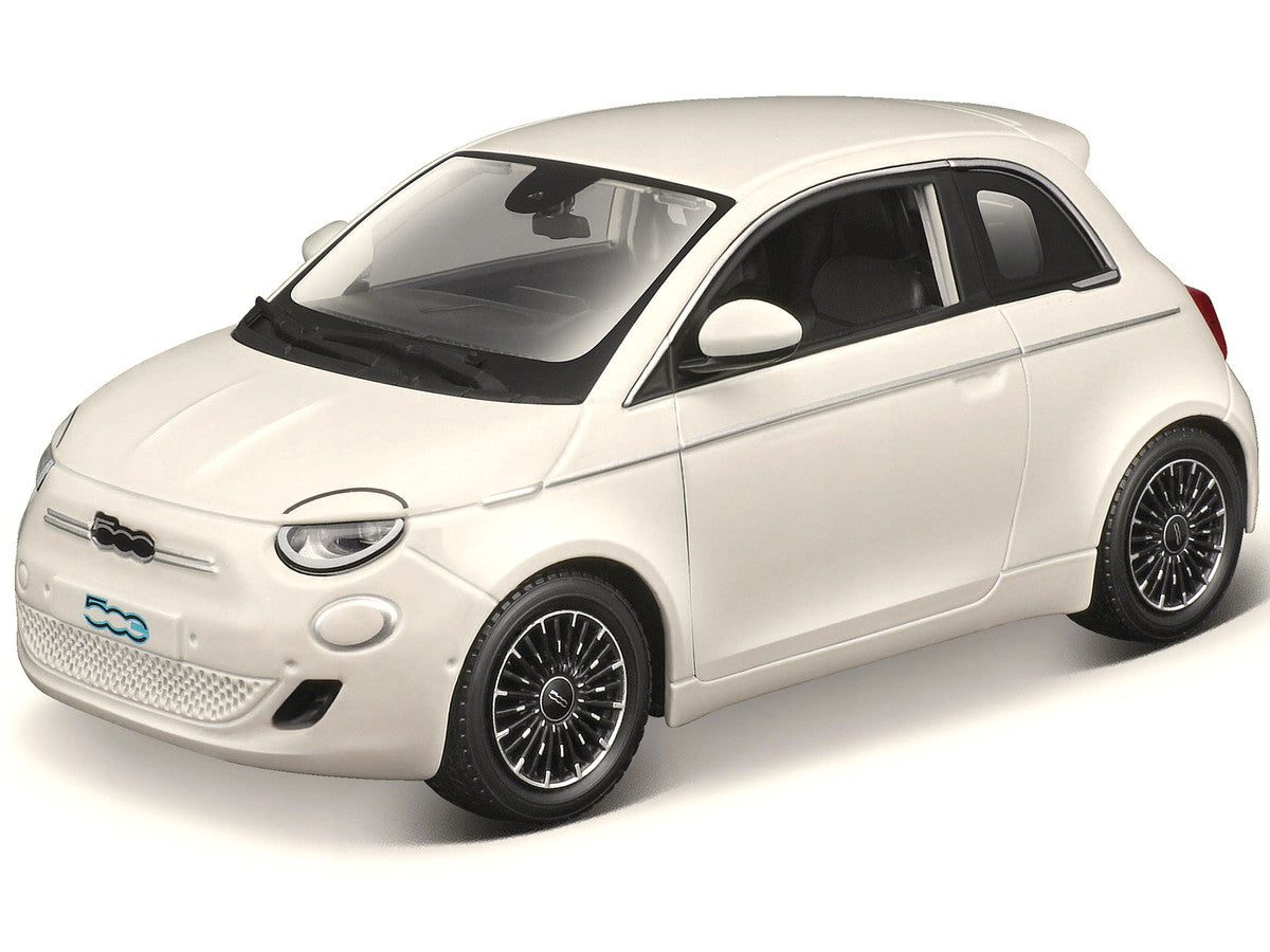 2023 Fiat 500e White 1/24 Diecast Model Car by Bburago Bburago