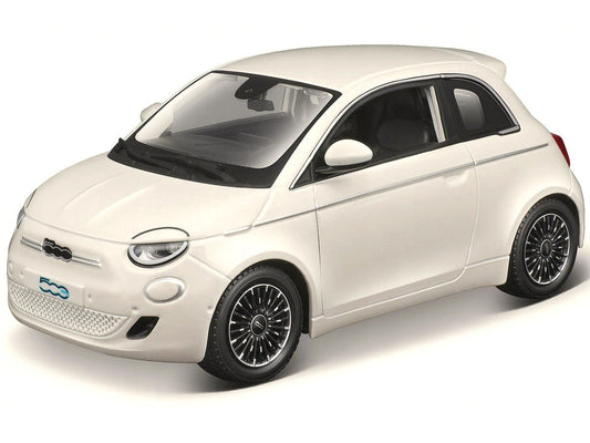 2023 Fiat 500e White 1/24 Diecast Model Car by Bburago Bburago
