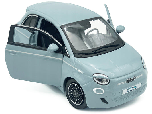 2023 Fiat 500e Light Blue 1/24 Diecast Model Car by Bburago Bburago
