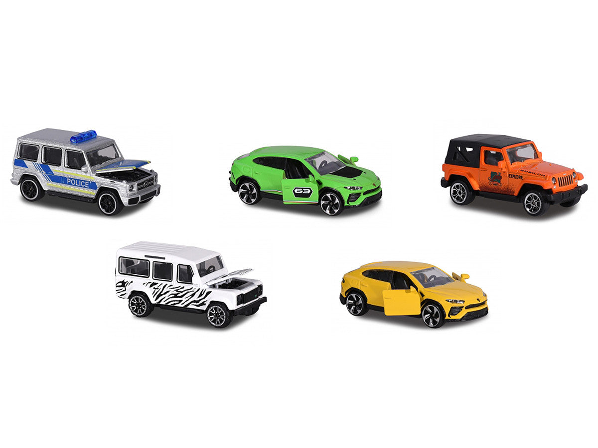 4x4 SUV Giftpack 5 piece Set 1/64 Diecast Model Cars by Majorette Majorette