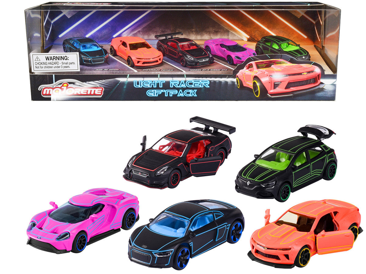 Light Racer Giftpack (2023) 5 Piece Set 1/64 Diecast Model Cars by Majorette Majorette