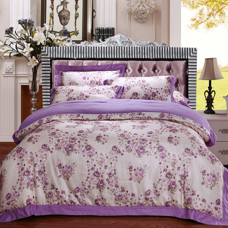 Pure cotton jacquard four-piece bedding