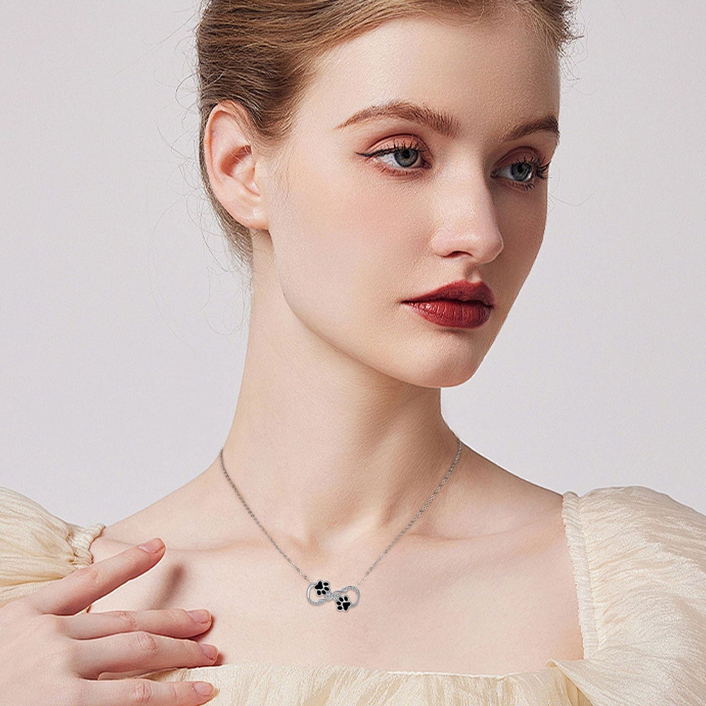 Clavicle Chain Simple Cute Dog's Paw Necklace LadyShow.Store